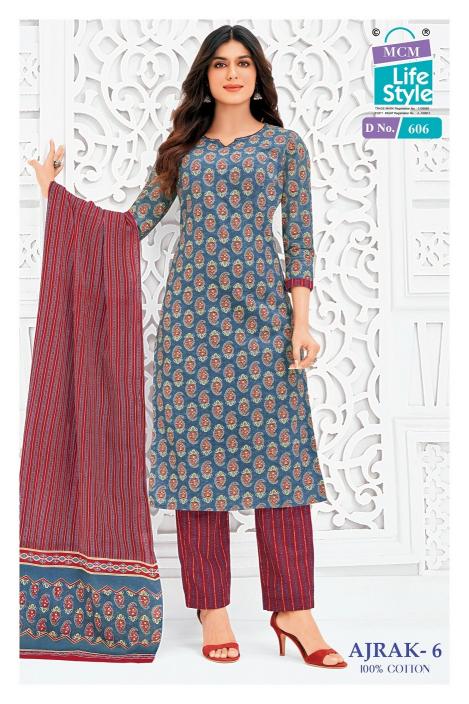 MCM ajrak vol-6 cotton kurtis wholesale
